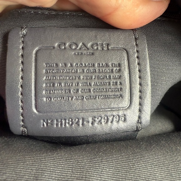 Auth COACH Mini Charlie Backpack in Pebble Leather Metallic Light Blue With COA - Picture 9 of 15